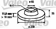 Valeo 186245 Unventilated front brake disc 186245: Buy near me in Poland at 2407.PL - Good price!