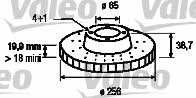 Valeo 186247 Тормозной диск передний вентилируемый 186247: Отличная цена - Купить в Польше на 2407.PL!