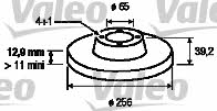 Valeo 186251 Unventilated front brake disc 186251: Buy near me at 2407.PL in Poland at an Affordable price!