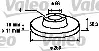 Valeo 186268 Unventilated front brake disc 186268: Buy near me in Poland at 2407.PL - Good price!