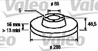 Valeo 186270 Unventilated front brake disc 186270: Buy near me in Poland at 2407.PL - Good price!