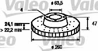 Valeo 186277 Тормозной диск передний вентилируемый 186277: Отличная цена - Купить в Польше на 2407.PL!