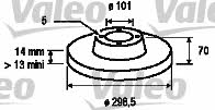 Valeo 186283 Тормозной диск передний невентилируемый 186283: Отличная цена - Купить в Польше на 2407.PL!