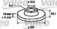 Valeo 186302 Rear brake disc, non-ventilated 186302: Buy near me in Poland at 2407.PL - Good price!