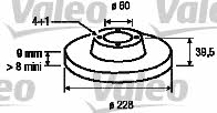 Valeo 186311 Тормозной диск задний невентилируемый 186311: Отличная цена - Купить в Польше на 2407.PL!