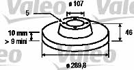Valeo 186374 Unventilated front brake disc 186374: Buy near me in Poland at 2407.PL - Good price!