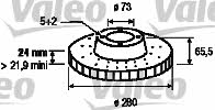 Valeo 186418 Тормозной диск передний вентилируемый 186418: Отличная цена - Купить в Польше на 2407.PL!