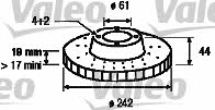 Valeo 186431 Тормозной диск передний вентилируемый 186431: Отличная цена - Купить в Польше на 2407.PL!