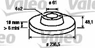 Valeo 186435 Тормозной диск задний невентилируемый 186435: Отличная цена - Купить в Польше на 2407.PL!