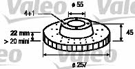 Valeo 186451 Front brake disc ventilated 186451: Buy near me in Poland at 2407.PL - Good price!