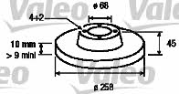 Valeo 186487 Rear brake disc, non-ventilated 186487: Buy near me in Poland at 2407.PL - Good price!