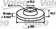 Valeo 186497 Тормозной диск задний невентилируемый 186497: Купить в Польше - Отличная цена на 2407.PL!