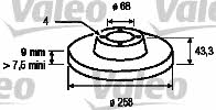 Valeo 186498 Тормозной диск задний невентилируемый 186498: Отличная цена - Купить в Польше на 2407.PL!