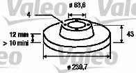 Valeo 186529 Тормозной диск передний невентилируемый 186529: Отличная цена - Купить в Польше на 2407.PL!
