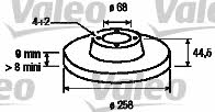 Valeo 186564 Rear brake disc, non-ventilated 186564: Buy near me in Poland at 2407.PL - Good price!