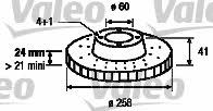 Valeo 186592 Тормозной диск передний вентилируемый 186592: Отличная цена - Купить в Польше на 2407.PL!