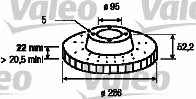 Valeo 186618 Тормозной диск передний вентилируемый 186618: Купить в Польше - Отличная цена на 2407.PL!