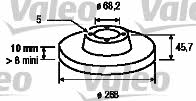 Valeo 186624 Тормозной диск задний невентилируемый 186624: Отличная цена - Купить в Польше на 2407.PL!