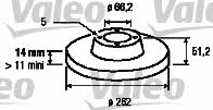 Valeo 186687 Тормозной диск передний невентилируемый 186687: Отличная цена - Купить в Польше на 2407.PL!