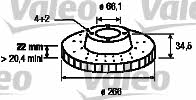 Valeo 186695 Тормозной диск передний вентилируемый 186695: Отличная цена - Купить в Польше на 2407.PL!