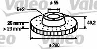 Valeo 186705 Тормозной диск передний вентилируемый 186705: Отличная цена - Купить в Польше на 2407.PL!