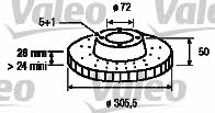 Valeo 186712 Тормозной диск передний вентилируемый 186712: Купить в Польше - Отличная цена на 2407.PL!