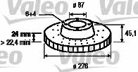Valeo 186719 Тормозной диск передний вентилируемый 186719: Отличная цена - Купить в Польше на 2407.PL!