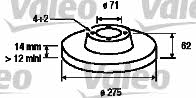Valeo 186736 Тормозной диск задний невентилируемый 186736: Отличная цена - Купить в Польше на 2407.PL!