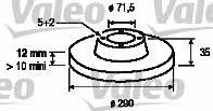 Valeo 186747 Тормозной диск задний невентилируемый 186747: Отличная цена - Купить в Польше на 2407.PL!
