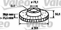 Valeo 186756 Front brake disc ventilated 186756: Buy near me in Poland at 2407.PL - Good price!