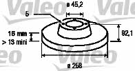 Valeo 186770 Тормозной диск передний невентилируемый 186770: Отличная цена - Купить в Польше на 2407.PL!