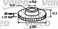 Valeo 186778 Front brake disc ventilated 186778: Buy near me in Poland at 2407.PL - Good price!