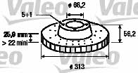 Valeo 186800 Front brake disc ventilated 186800: Buy near me in Poland at 2407.PL - Good price!