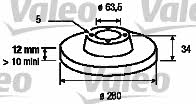 Valeo 186834 Тормозной диск задний невентилируемый 186834: Отличная цена - Купить в Польше на 2407.PL!