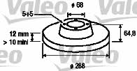 Valeo 186841 Тормозной диск задний невентилируемый 186841: Отличная цена - Купить в Польше на 2407.PL!