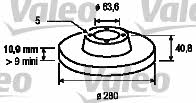 Valeo 186843 Тормозной диск задний невентилируемый 186843: Отличная цена - Купить в Польше на 2407.PL!