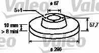 Valeo 186858 Rear brake disc, non-ventilated 186858: Buy near me in Poland at 2407.PL - Good price!