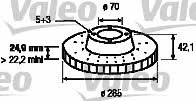 Valeo 186881 Тормозной диск передний вентилируемый 186881: Отличная цена - Купить в Польше на 2407.PL!