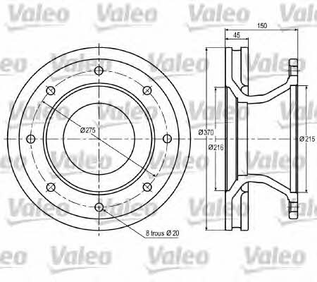 Valeo 187008 Wentylowana przednia tarcza hamulcowa 187008: Dobra cena w Polsce na 2407.PL - Kup Teraz!