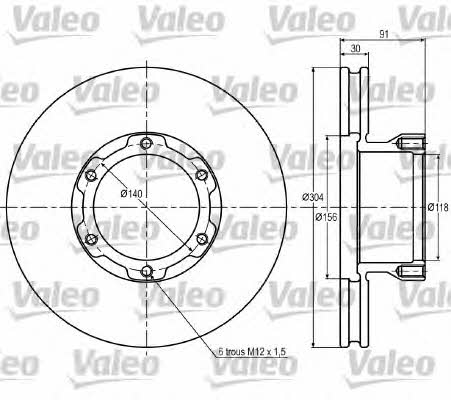 Valeo 187016 Тормозной диск передний вентилируемый 187016: Отличная цена - Купить в Польше на 2407.PL!