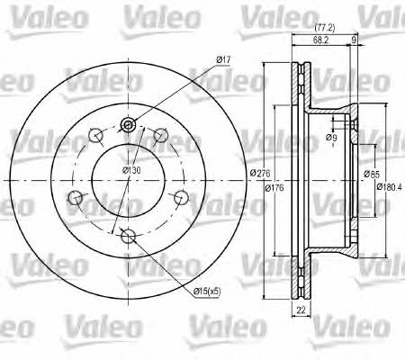 Valeo 187041 Wentylowana przednia tarcza hamulcowa 187041: Dobra cena w Polsce na 2407.PL - Kup Teraz!