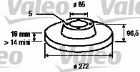Valeo 187045 Тормозной диск задний невентилируемый 187045: Отличная цена - Купить в Польше на 2407.PL!