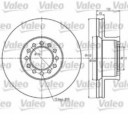 Valeo 187052 Brake disc 187052: Buy near me in Poland at 2407.PL - Good price!