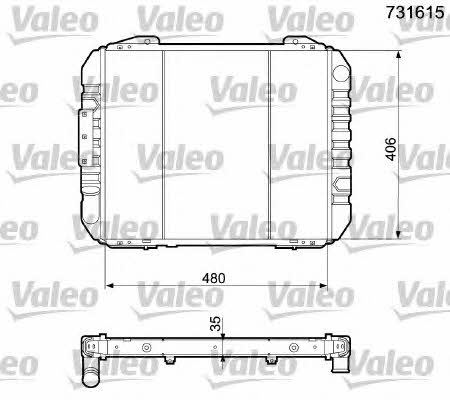 Valeo 731615 Radiator, engine cooling 731615: Buy near me at 2407.PL in Poland at an Affordable price!