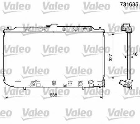 Valeo 731635 Radiator, engine cooling 731635: Buy near me in Poland at 2407.PL - Good price!