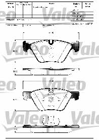 Valeo 601283 Brake Pad Set, disc brake 601283: Buy near me in Poland at 2407.PL - Good price!