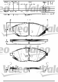Valeo 601291 Brake Pad Set, disc brake 601291: Buy near me in Poland at 2407.PL - Good price!