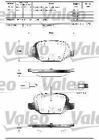 Valeo 601303 Brake Pad Set, disc brake 601303: Buy near me in Poland at 2407.PL - Good price!