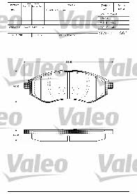 Valeo 601305 Brake Pad Set, disc brake 601305: Buy near me in Poland at 2407.PL - Good price!