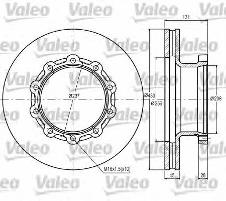 Valeo 187070 Тормозной диск передний вентилируемый 187070: Отличная цена - Купить в Польше на 2407.PL!